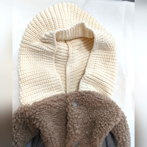 PETCIRCLE Dog Fuzzy Jacket With Crochet Hoodie - Picture 3 of 9